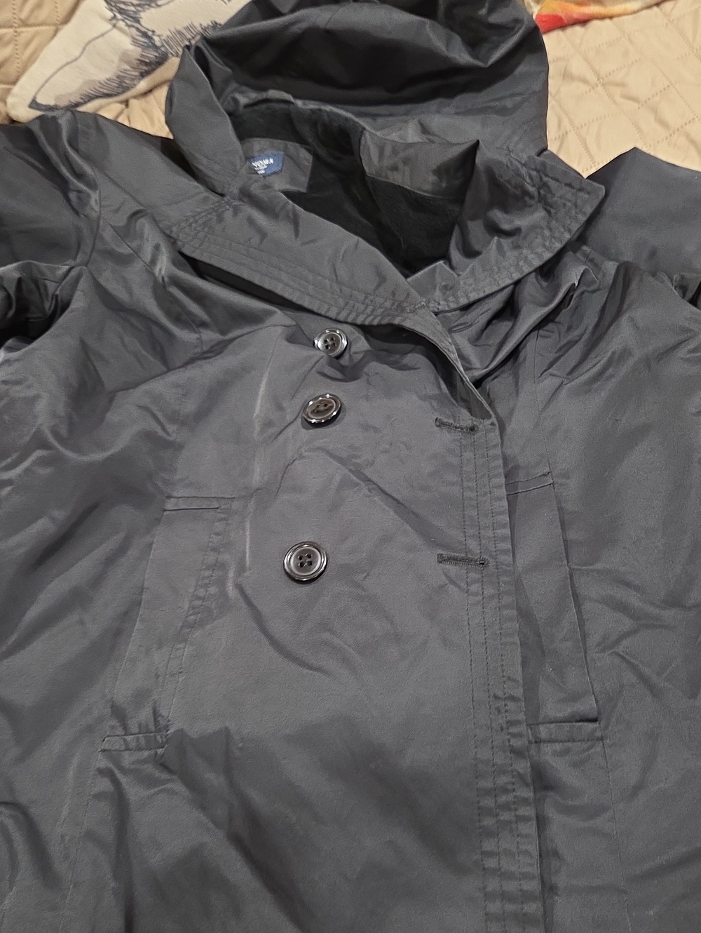 Black Women's Hooded Coat